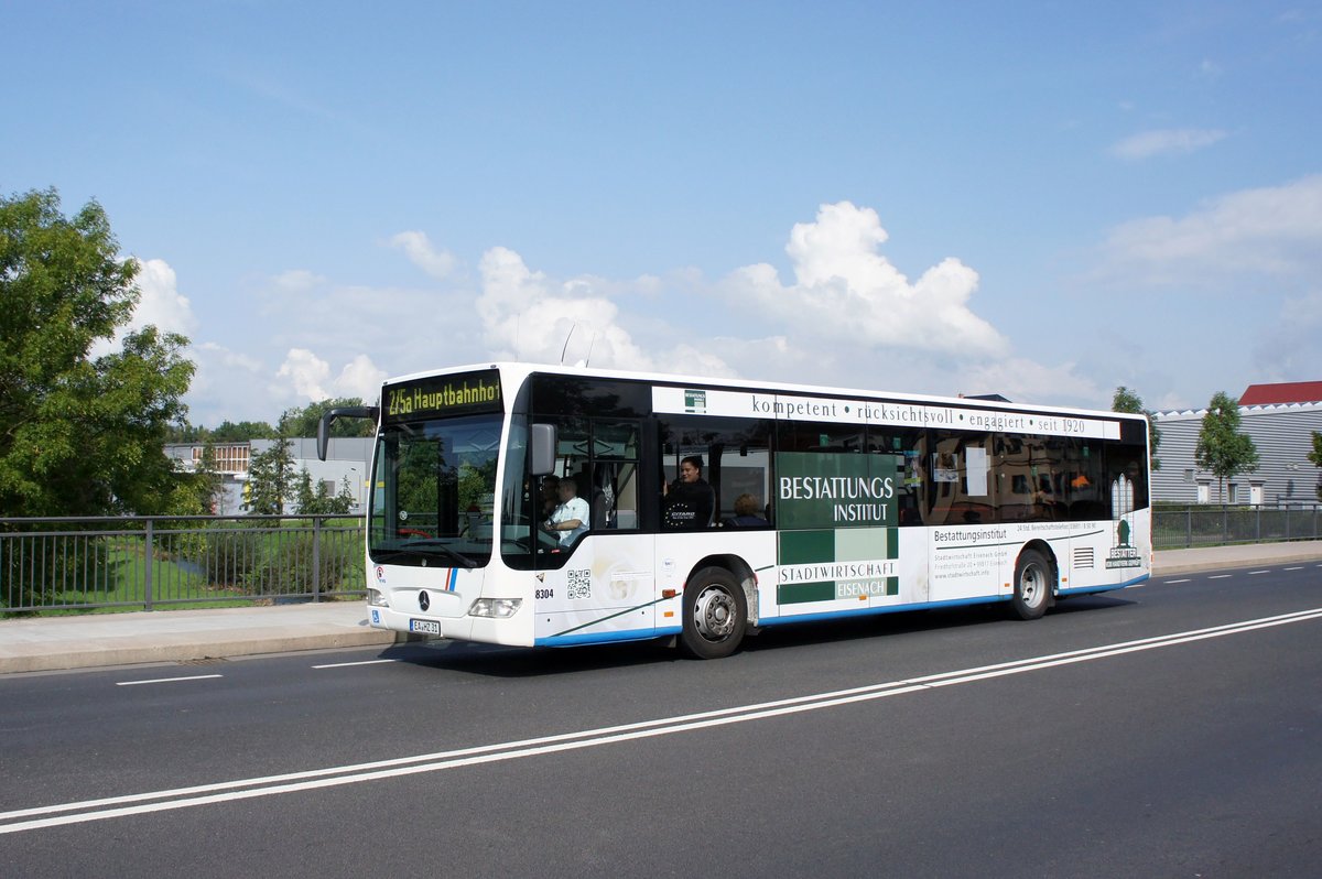 Stadtbus Eisenach: Mercedes-Benz Citaro Facelift der KVG Eisenach, eingesetzt im Stadtverkehr. Aufgenommen im September 2017 im Stadtgebiet von Eisenach.