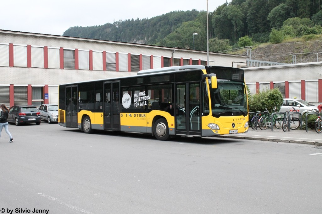 Stadtbus FK-NIGG 2 (Mercedes Citaro C2 O530) am 9.8.2013 beim Bahnhof Feldkirch.