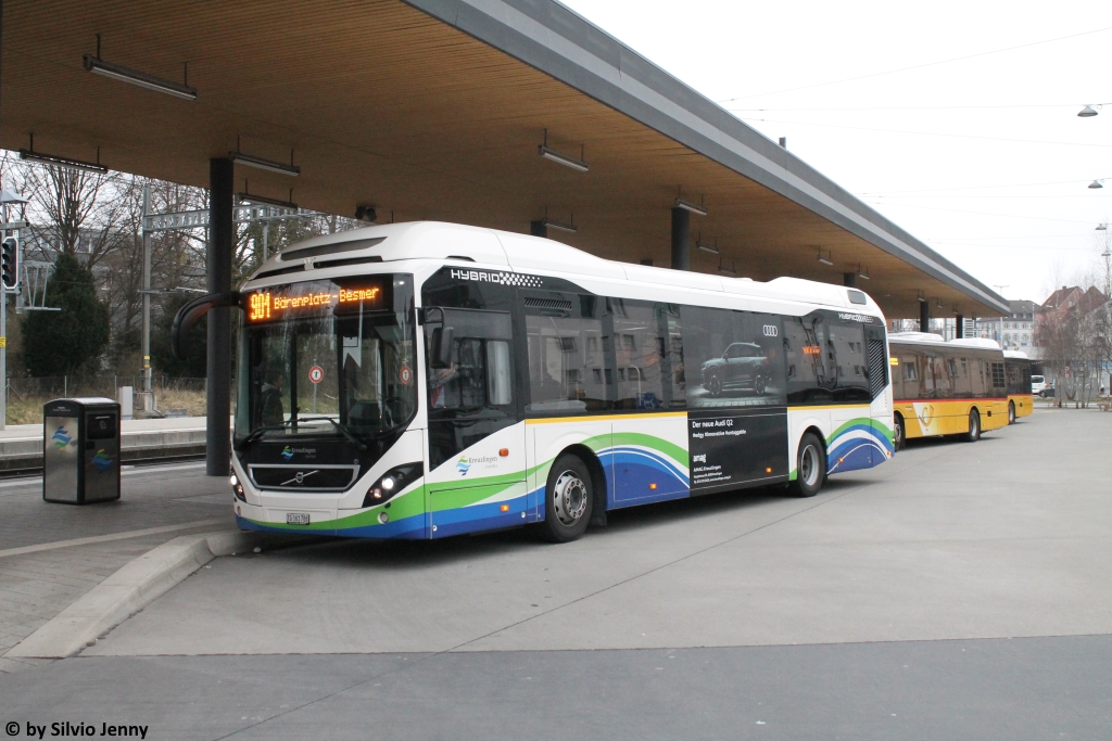 Stadtbus Kreuzlingen (Eurobus) Nr. 88 (Volvo 7900 Hybrid) am 17.3.2018 beim Bhf. Kreuzlingen