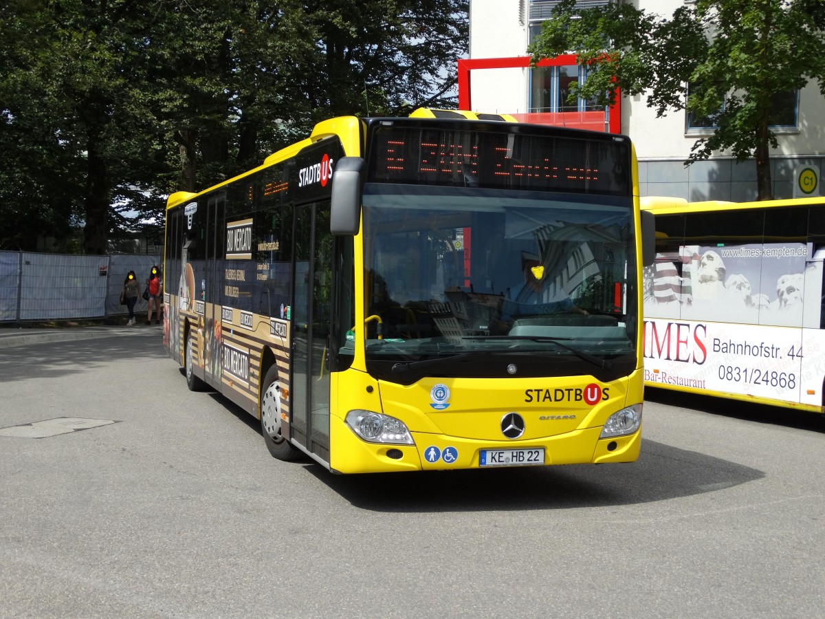 Stadtbus Mercedes Benz Citaro C2 am 04.08.15 in Kempten ZUM