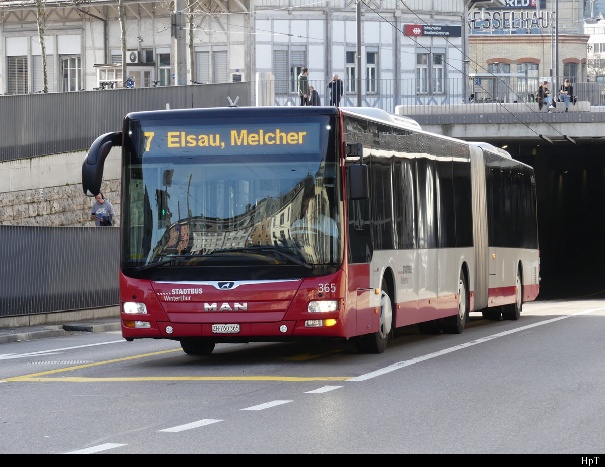 Stadtbus Winterthur - MAN Lion`s City  Nr.365  ZH 760365 in Winterthur am 05.02.2021