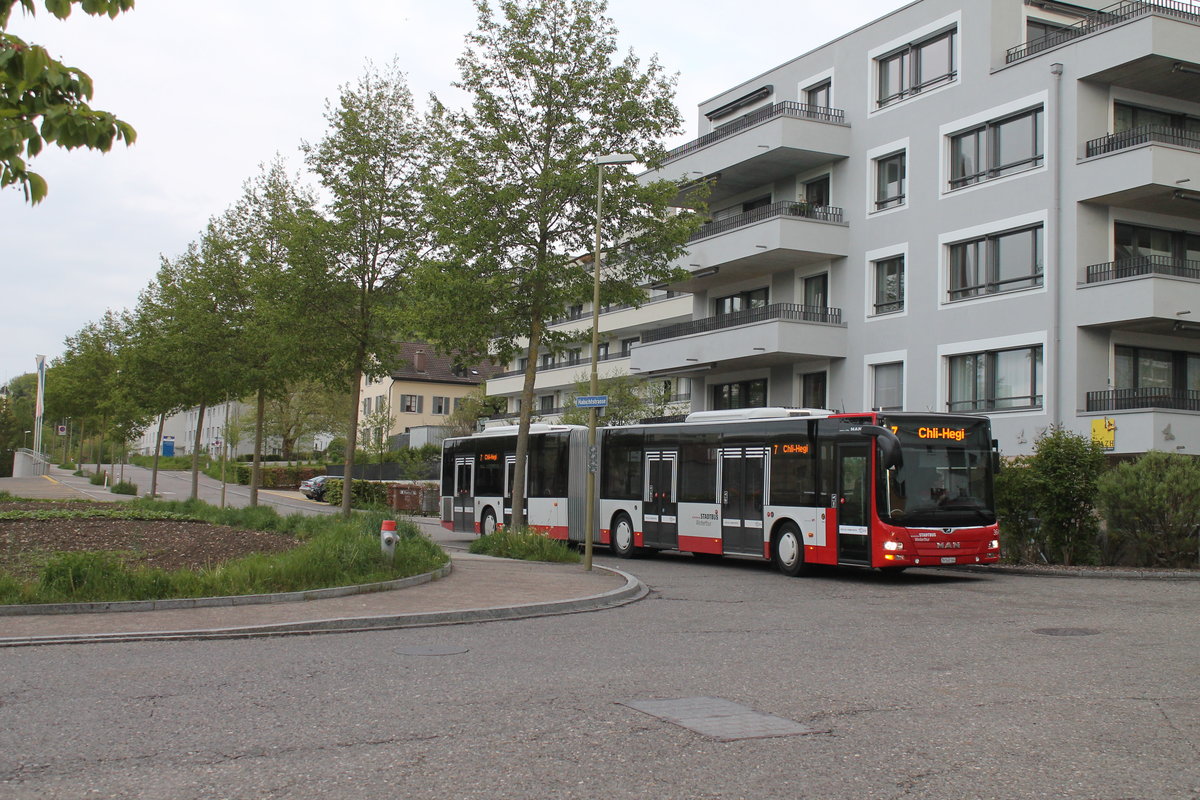 Stadtbus Winterthur Nr. 364 (MAN A40 Lion's City GL) am 5.5.2019 beim Schulhaus Wyden