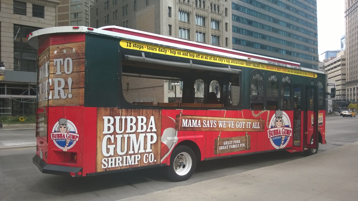 Stadtrundfahrt Bus in Chicago, Oktober 2014