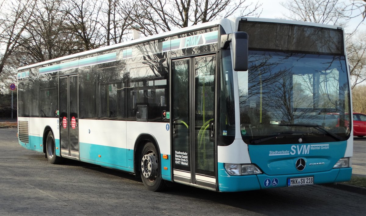 Stadtverkehr Maintal Mercedes Benz Citaro 1 Facelift am 25.02.17 am Maintalbad