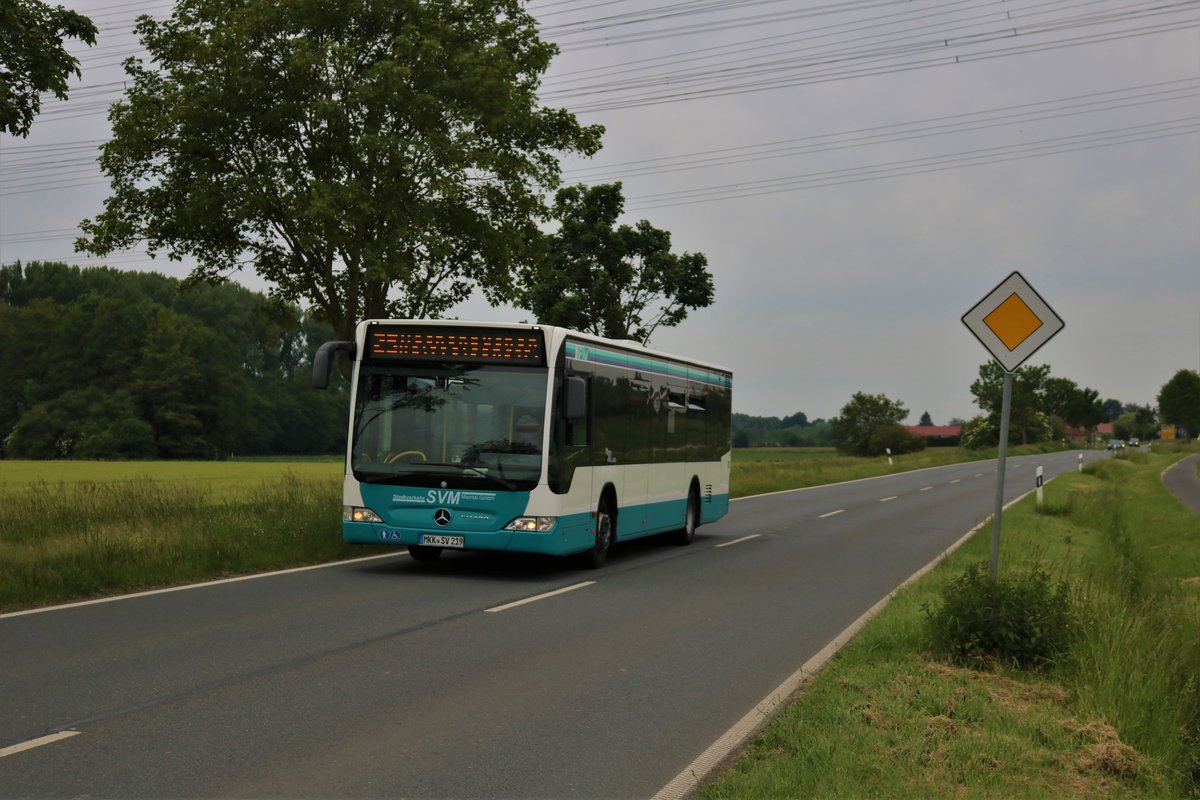 Stadtverkehr Maintal Mercedes Benz Citaro 1 Facelift Wagen 219 am 22.05.20 bei Maintal Wachenbuchen 