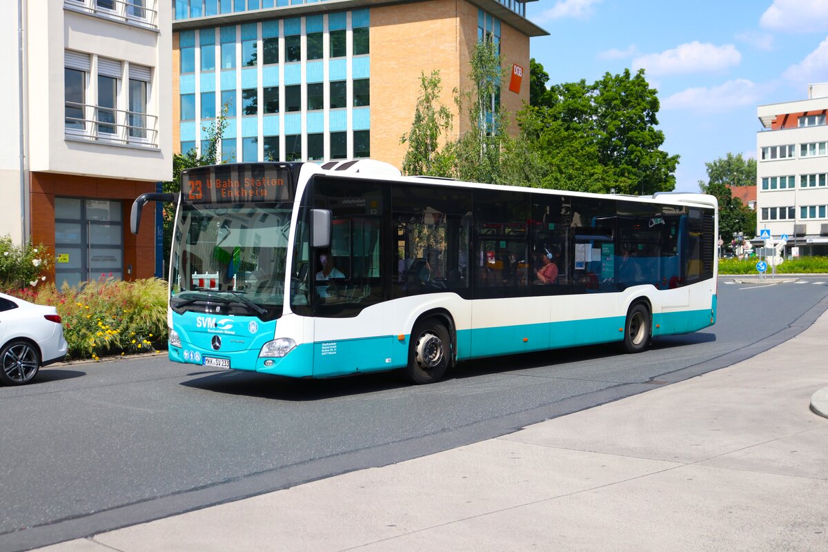Stadtverkehr Maintal Mercedes Benz Citaro C2 am 07.06.24 in Hanau Freiheitsplatz