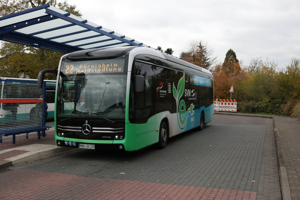 Stadtverkehr Maintal Mercedes Benz eCitaro am 27.10.20