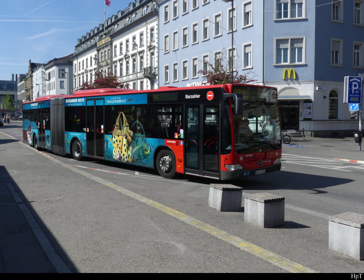 Stadtwerk Konstanz - Mercedes Citaro Nr.54  KN.C 1154 unterwegs in der Stadt Konstanz am 11.05.2022