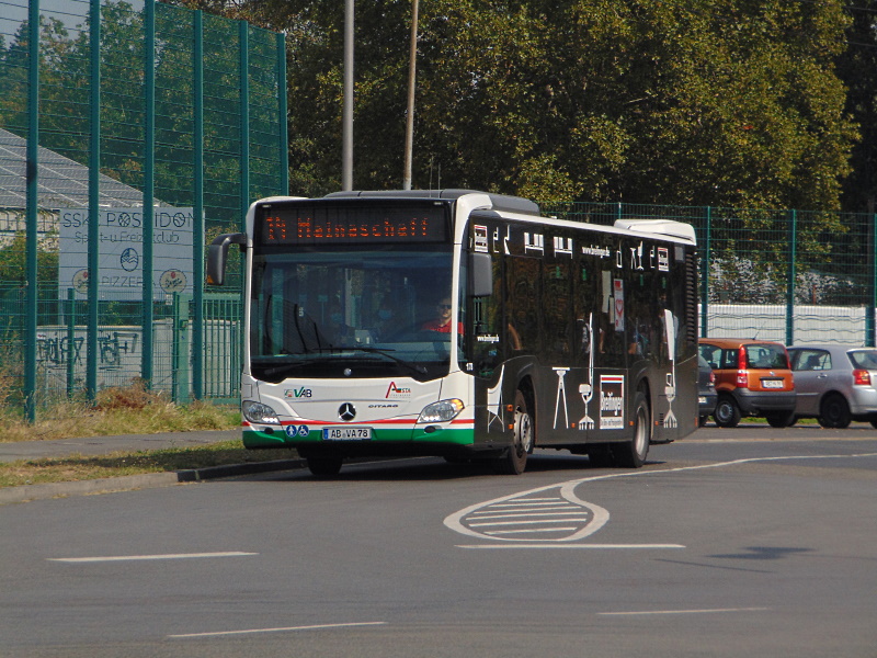 Stadtwerke Aschaffenburg / Wagen 178 (AB-VA 78) / Aschaffenburg, Stadtbadstr. (Schulzentrum Aschaffenburg) / Mercedes-Benz O 530 C2 / Aufnahemdatum: 16.09.2020 / Werbung: Breitinger