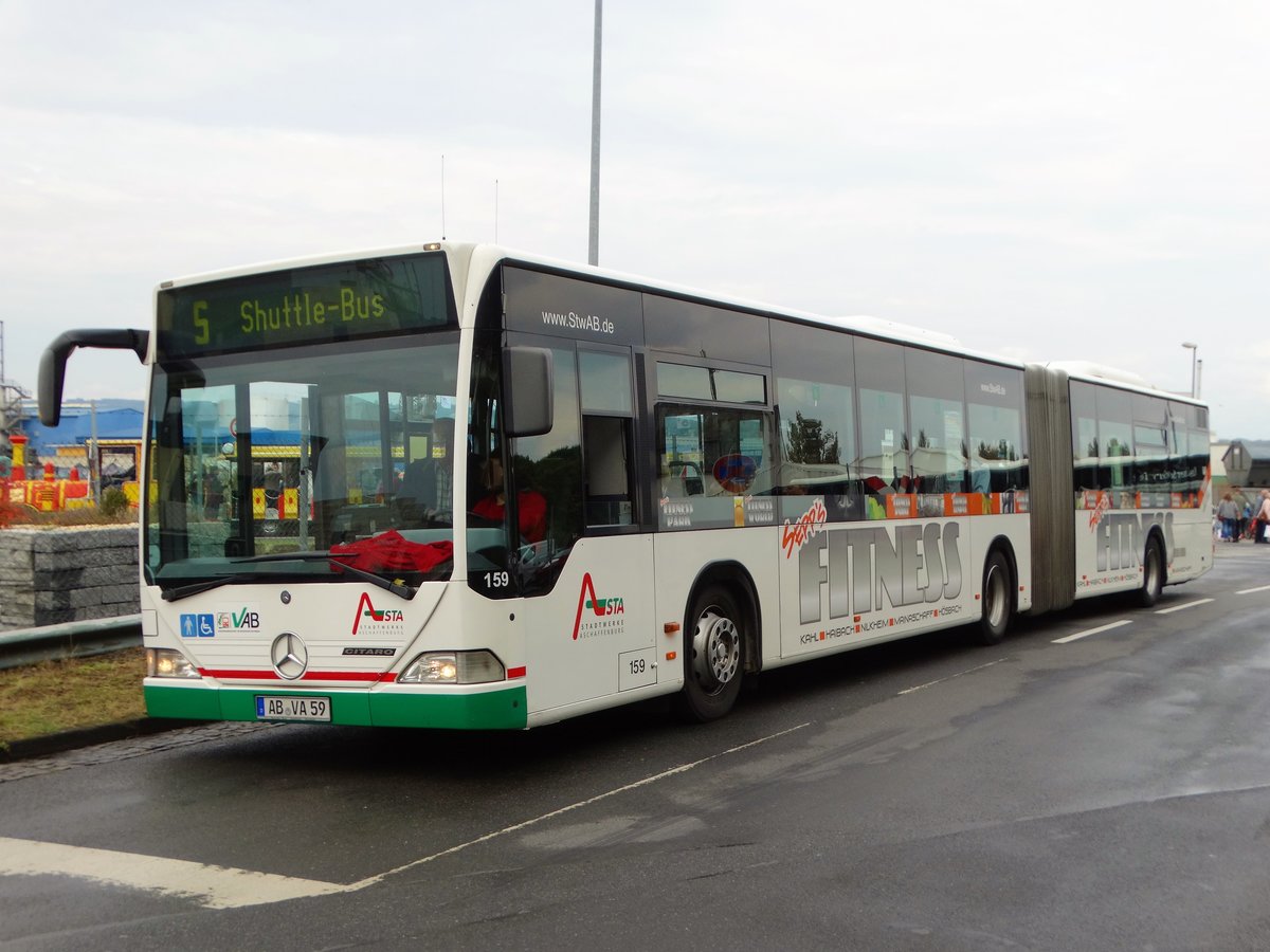 Stadtwerke Aschaffenburg Mercedes Benz Citaro 1 G Wagen 159 als Shuttle Bus zum Hafenfest am 24.09.17