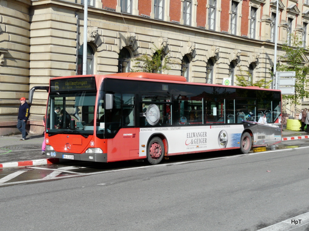 Stadtwerke Konstanz - Mercedes Citaro  Nr.28  KN.C 1128 unterwegs auf der Linie 6 in Konstanz am 15.10.2013