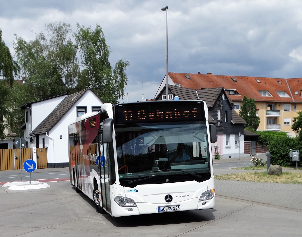 Stadtwerke Rüsselsheim Mercedes Benz Citaro 2 G am 16.06.17 am Hessentag in Rüsselsheim Bhf 
