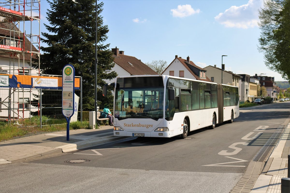 Starkenburger Mercedes Benz Citaro 1 G als SEV für die S6 am 18.04.20 in Bad Vilbel Bhf 