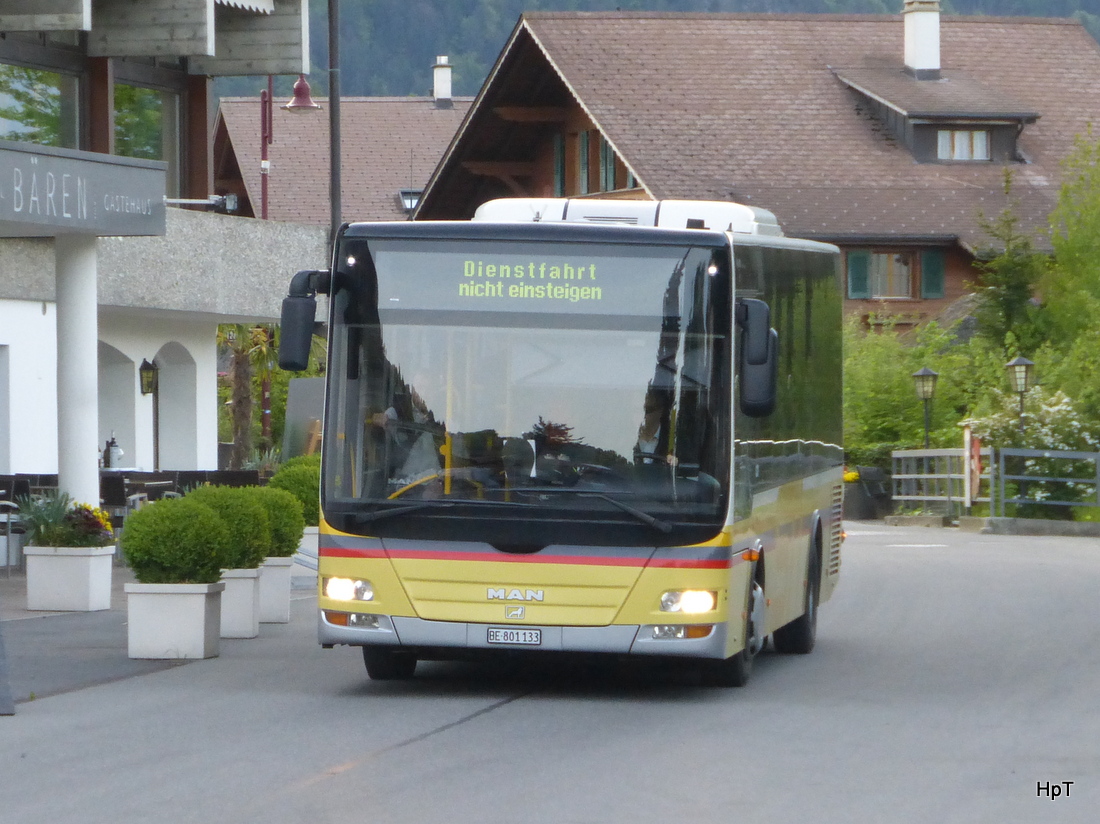STI - MAN Lion`s City Nr.133  BE 801133 unterwegs auf einer Dienstfahrt in Sigriswil am 12.05.2015