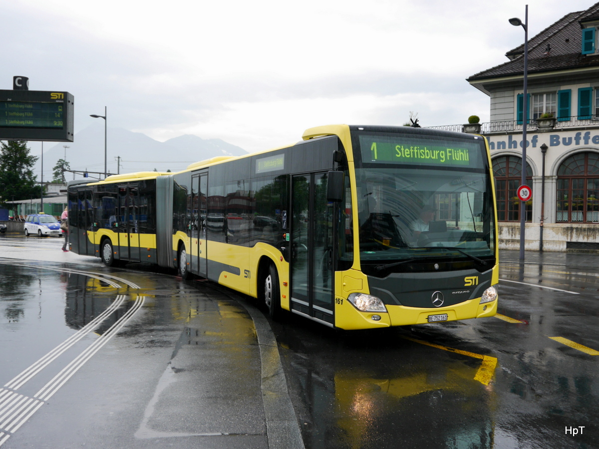 STI - Mercedes Citaro  Nr.161  BE 752161 unterwegs auf der Linie 1 in Thun am 21.06.2015