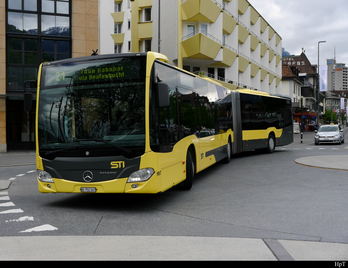 STI - Mercedes Citaro  Nr.167  BE  752167 unterwegs in Interlaken am 13.05.2019
