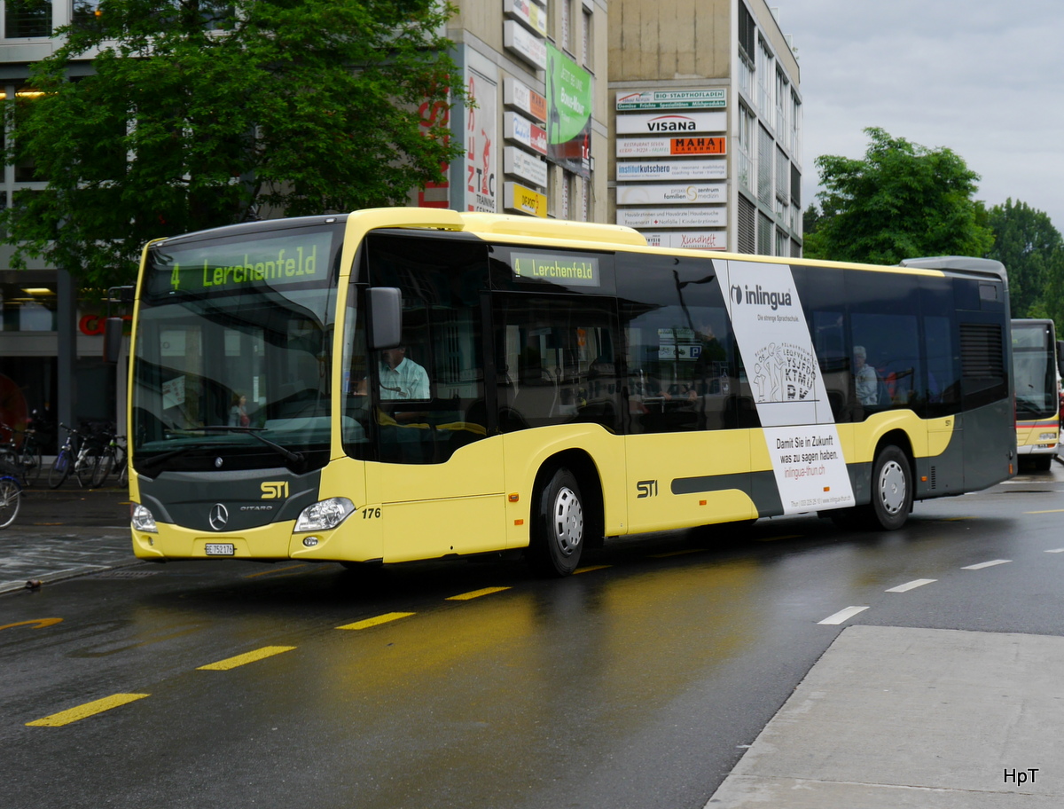 STI - Mercedes Citaro Nr.176  BE 752176 unterwegs auf der Linie 4 in Thun am 21.06.2015