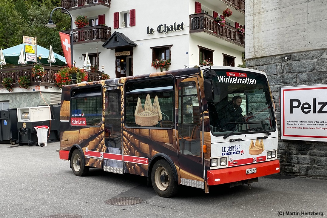 Stimbo mit Vetter-Rohkarosserie, Elektrobus, Zermatt (CH) August 2023