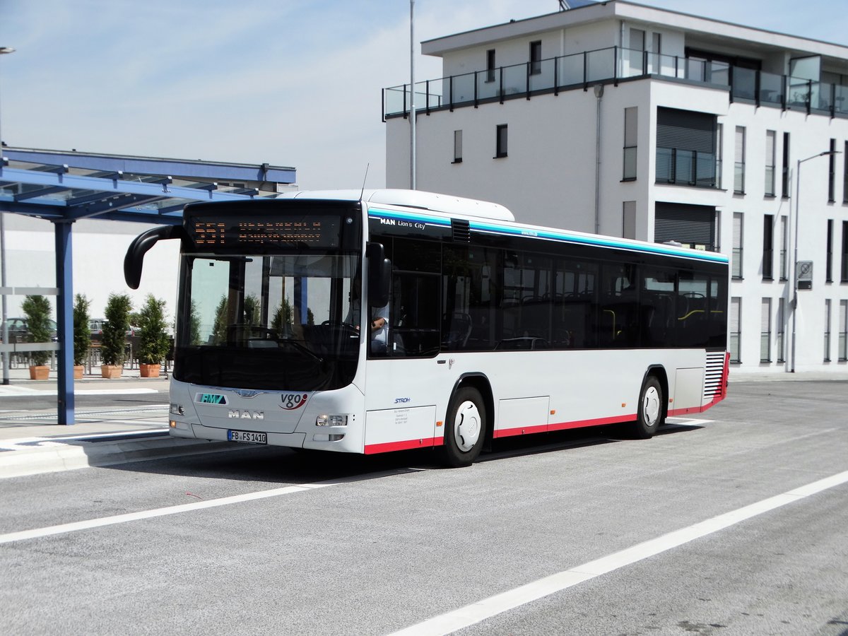 Stroh Bus MAN Lions City am 23.05.17 am neuen Busbahnhof in Bad Vilbel 