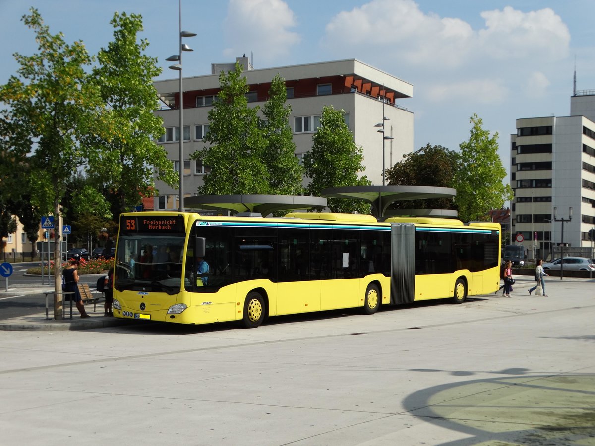 Stroh Bus Mercedes Benz Citaro 2 G am 01.09.16 in Hanau Freiheitsplatz 