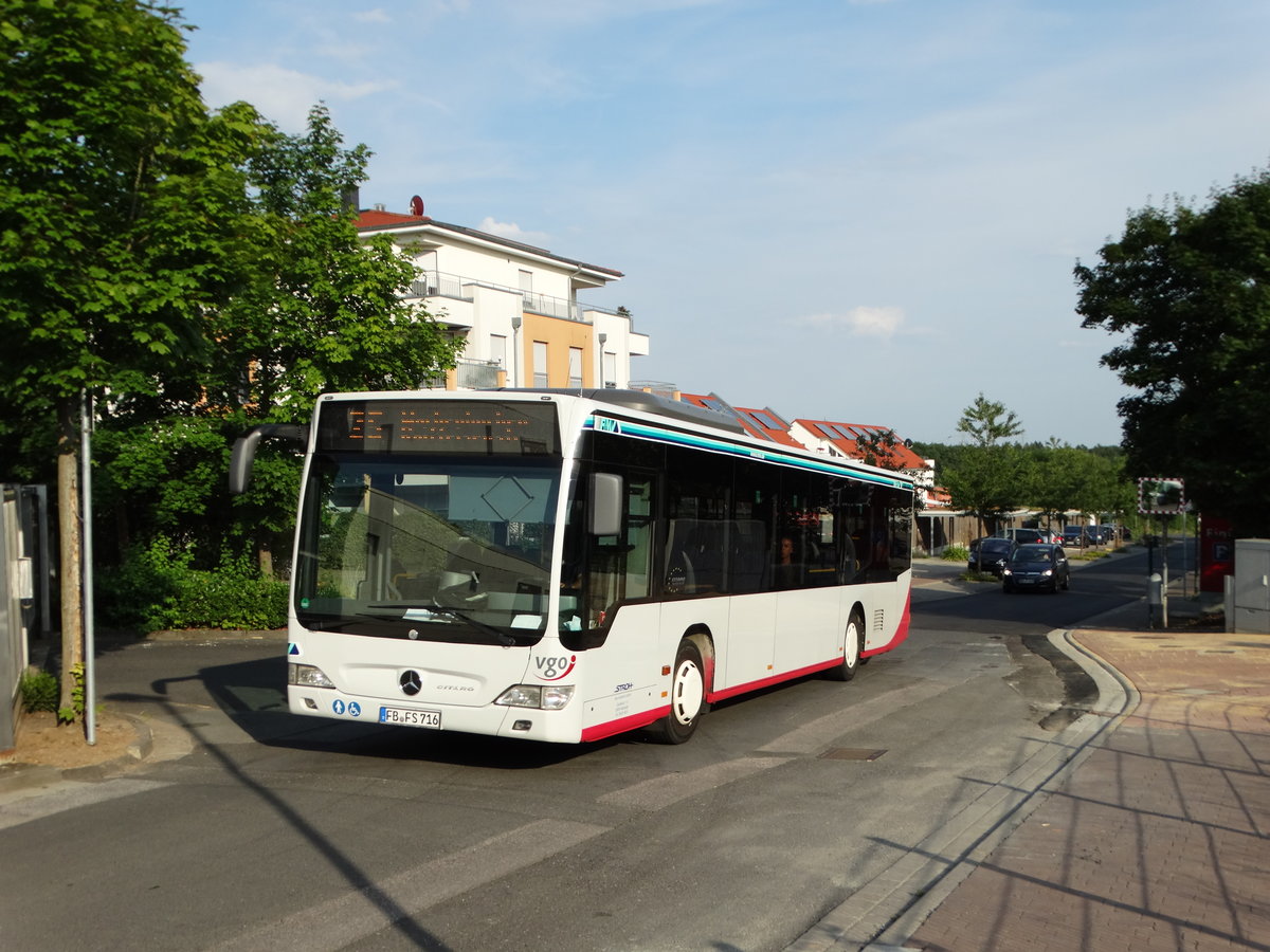 Stroh Bus Mercedes Benz Citaro 1 Facelift in Maintal Hochstadt auf der Linie 25 am 18.07.17. Normal fahren hier Busse im Design des Stadtverkehr Maintal 