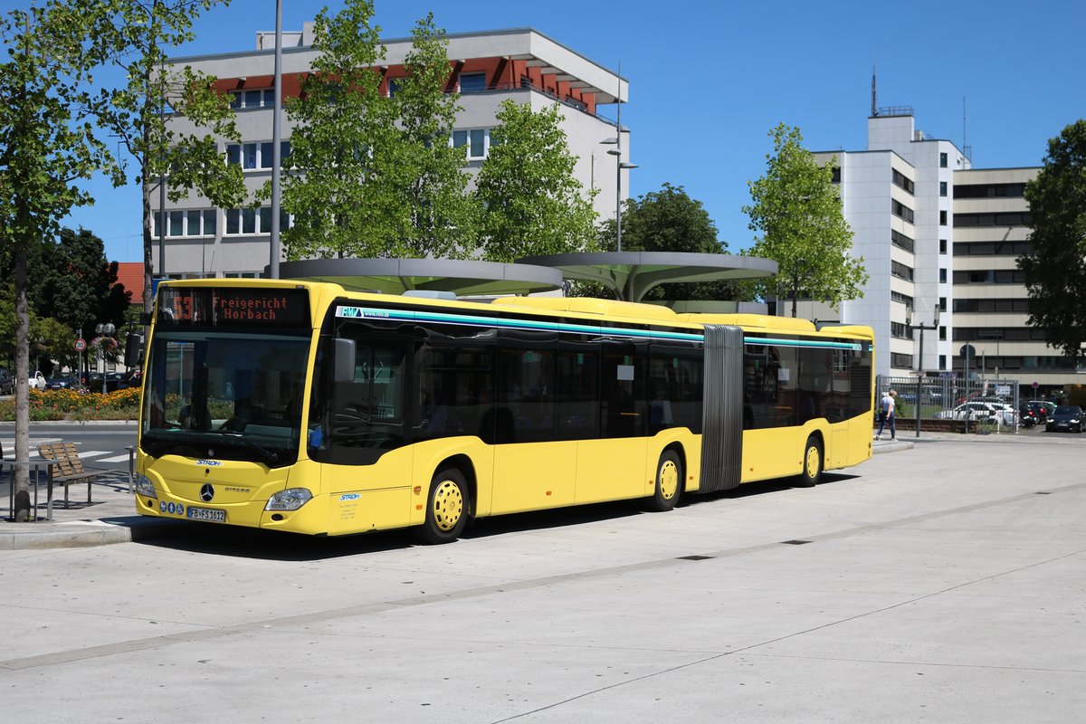 Stroh Bus Mercedes Benz Citaro 2 G am 28.06.19 in Hanau Freiheitsplatz
