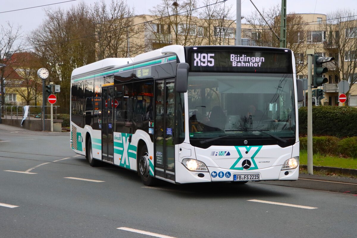 Stroh Bus Mercedes Benz Citaro 2 auf der Linie RMV Schnellbuslinie X95 am 13.03.26 in Frankfurt am Main