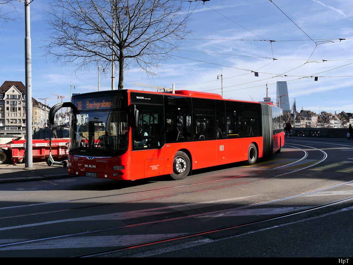 Südbadenbus - MAN Lion`s City FR.JS 529 unterwegs bei der BVB auf der Linie 48 am 22.02.2020