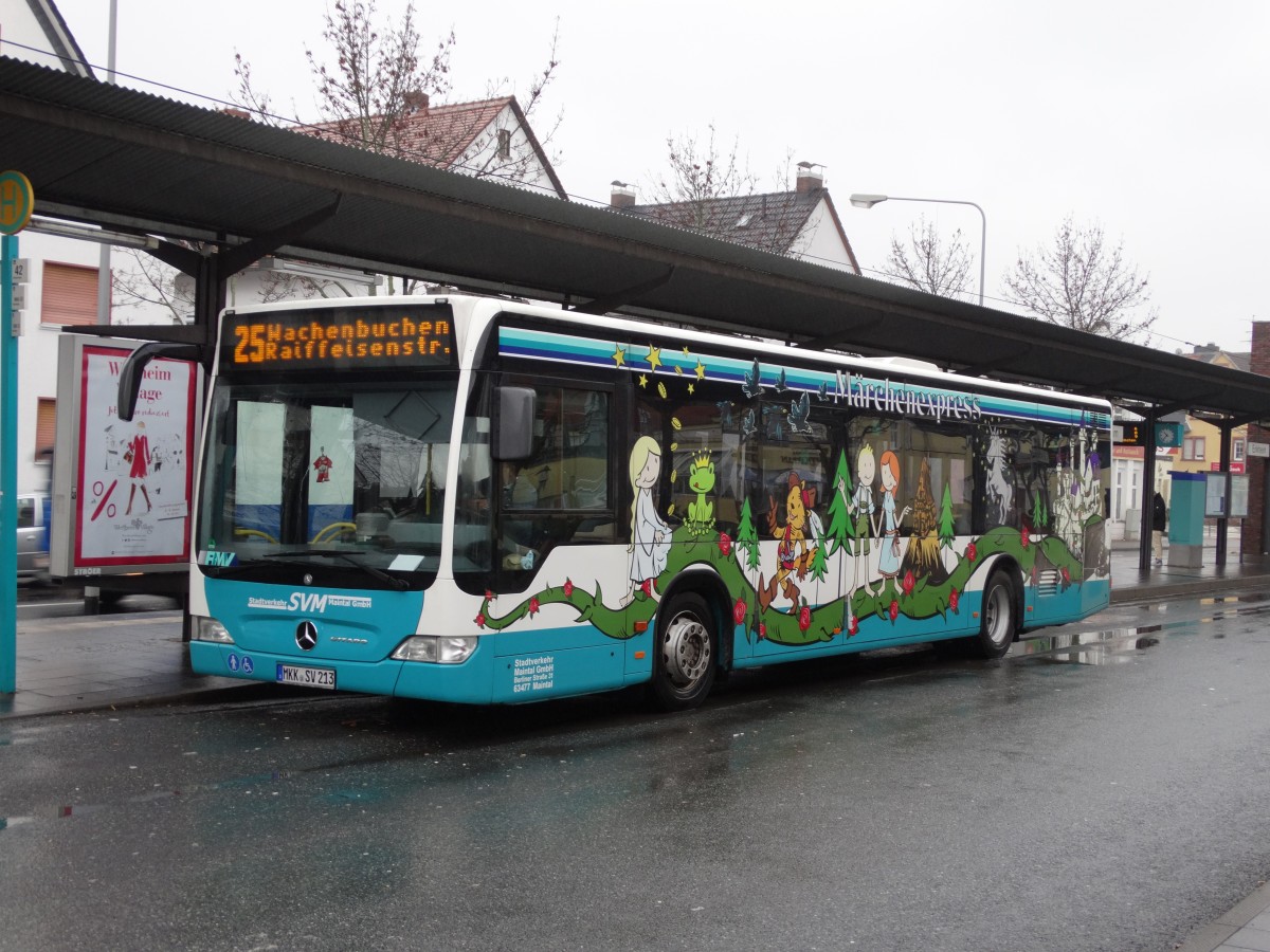 SVM Mercedes Benz Citaro C1 Facelift Märchenexpress am 02.01.15 in Frankfurt Enkheim