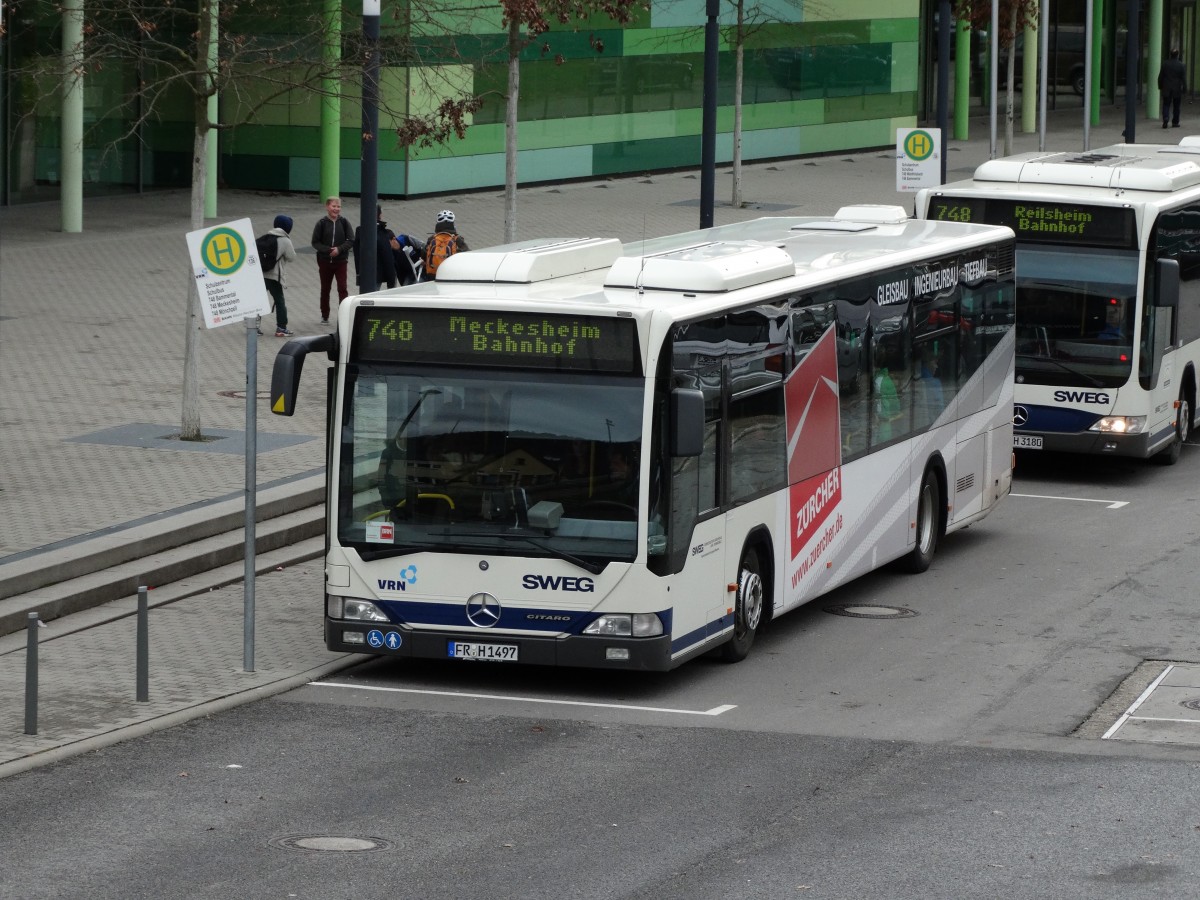 SWEG Mercedes Benz Citaro C1 am 12.12.14 in Neckargemünd 
