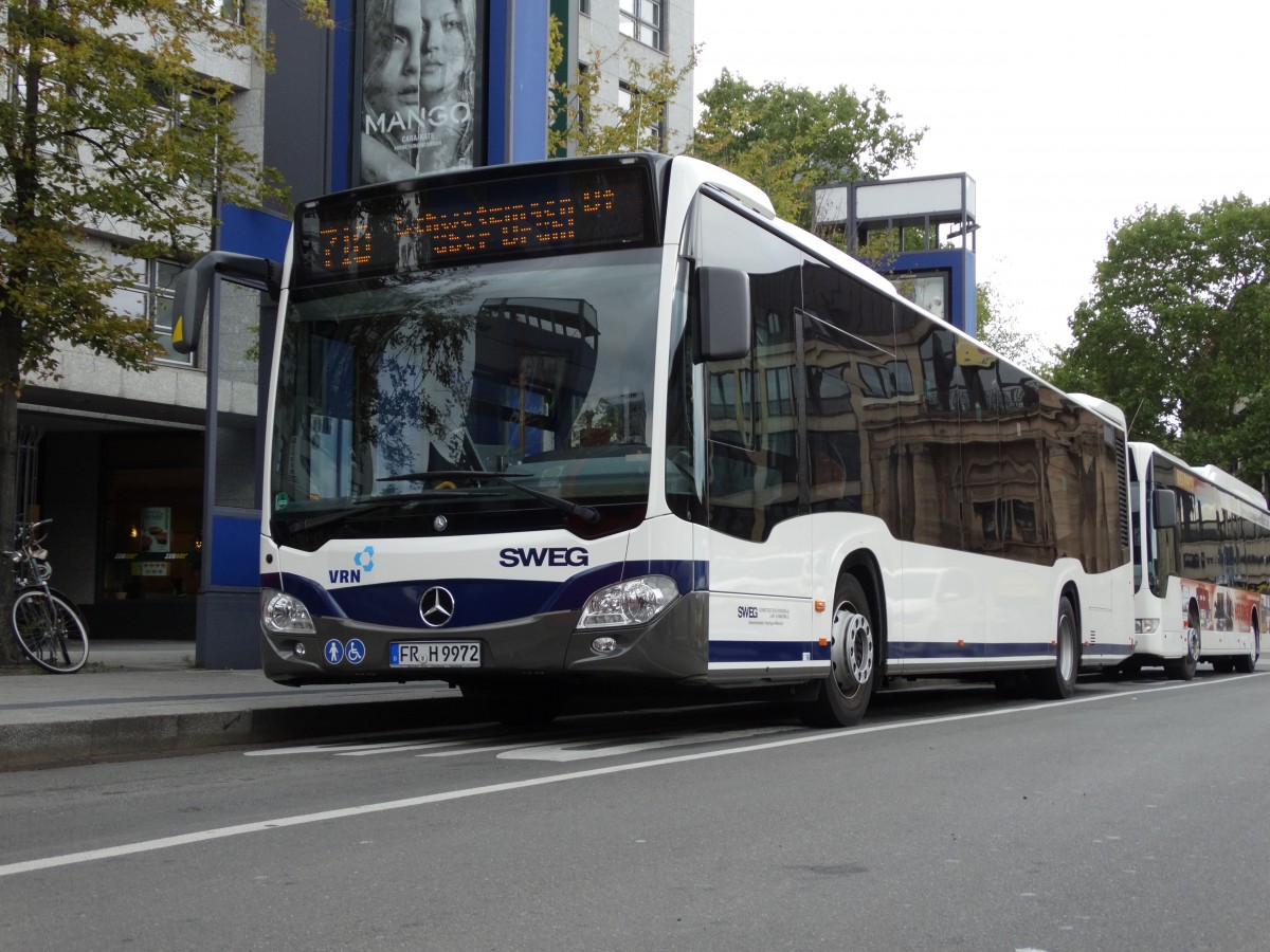 SWEG Mercedes Benz Citaro C2 am 05.09.15 in Mannheim Hbf