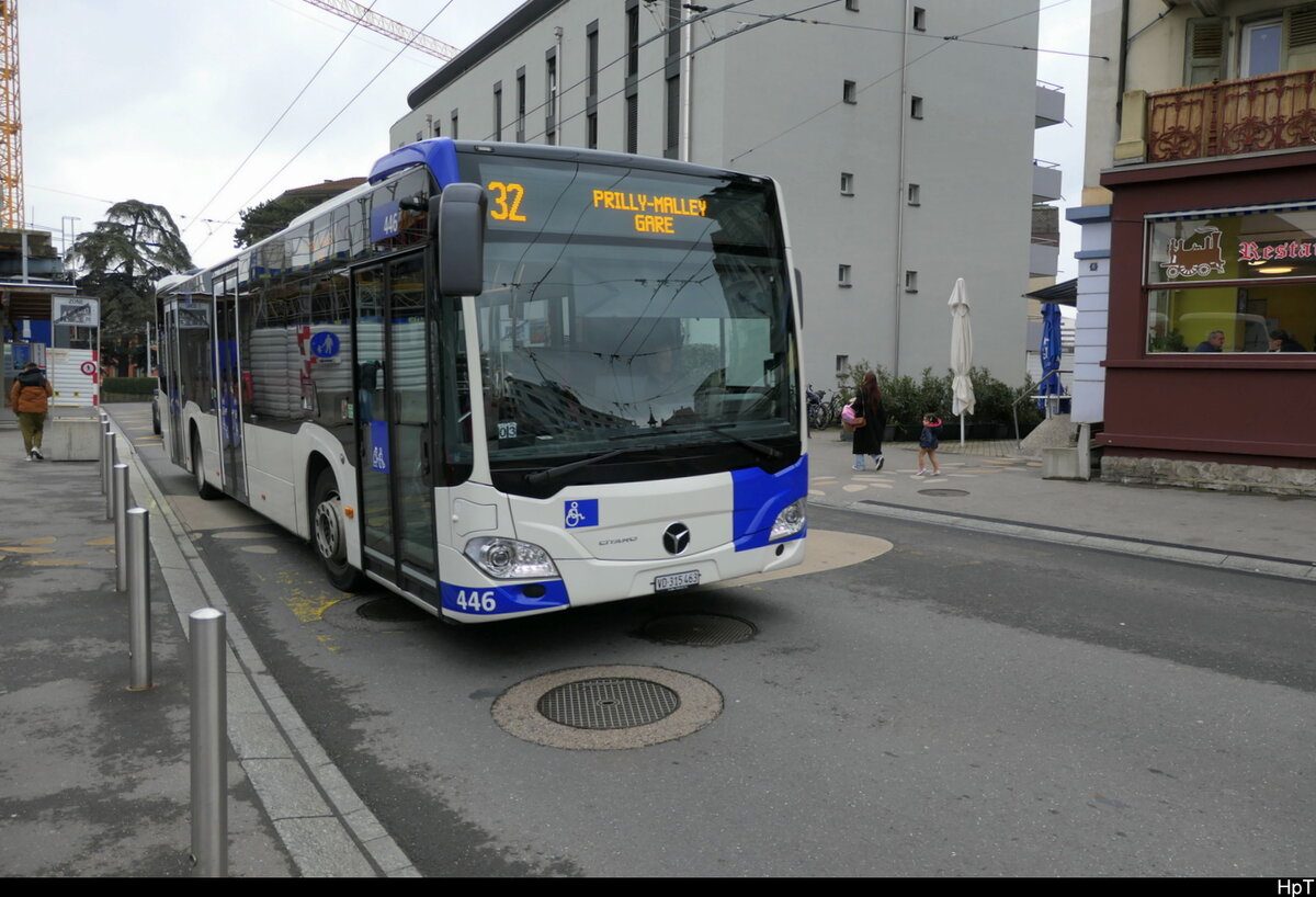 tl - Mercedes Citaro Nr.446  VD 315463 unterwegs auf der Linie 32 in Renens am 14.01.2026