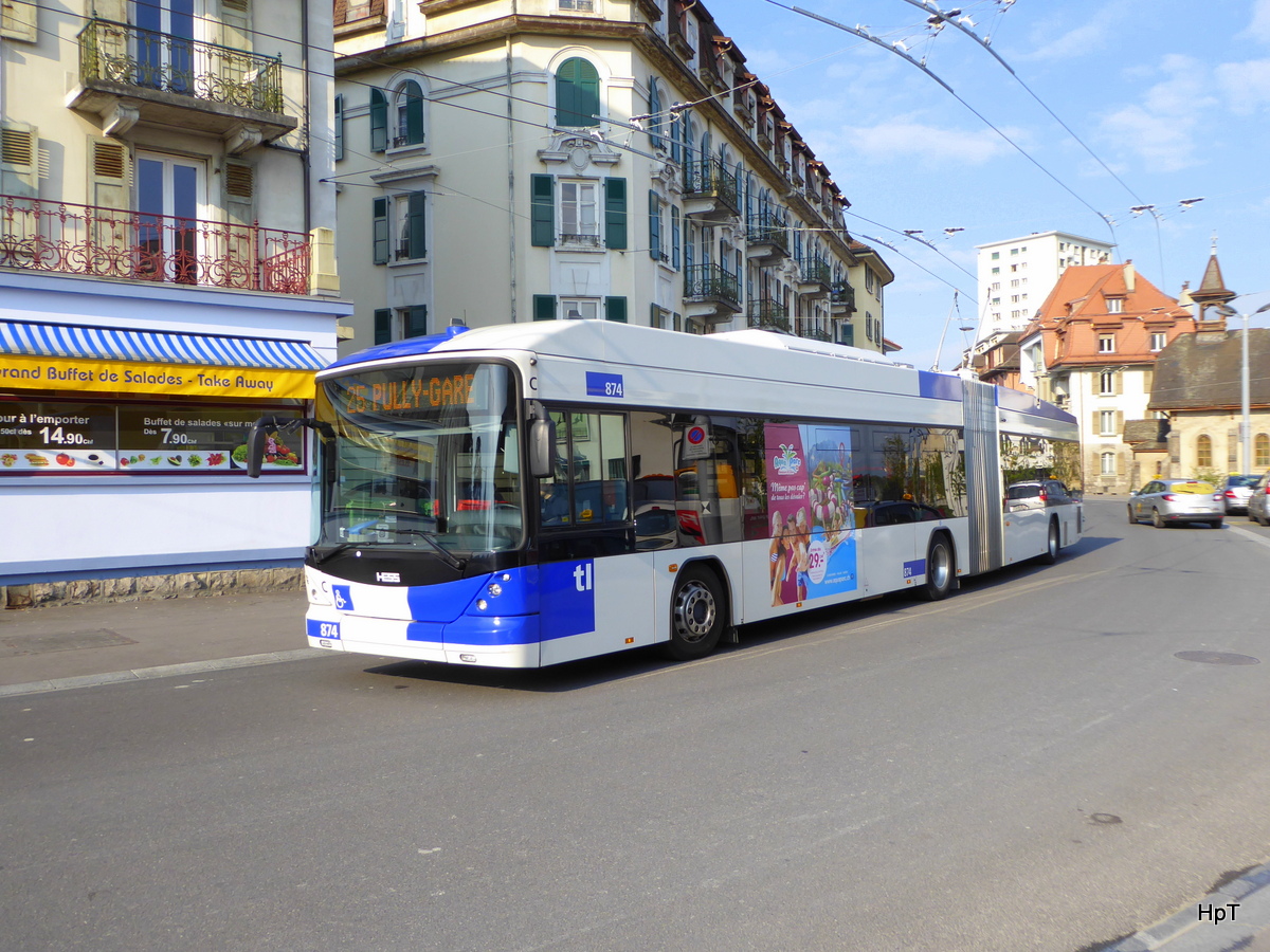 TL - Trolleybus Nr.874 unterwegs in Renens am 03.05.2016