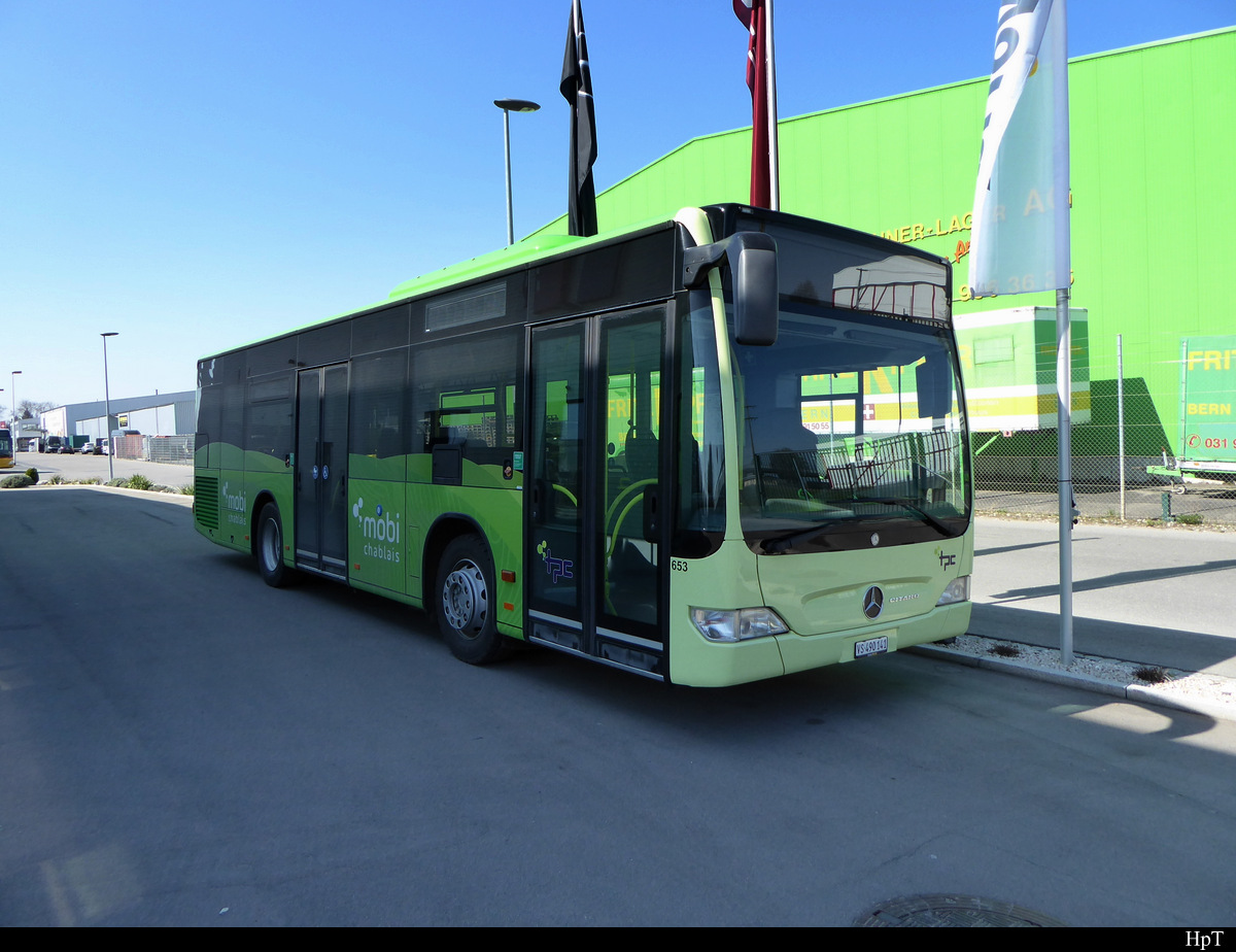 tpc - Mercedes Citaro Nr.653  VS 490141 bei InterBus in Kerzers am 30.03.2019