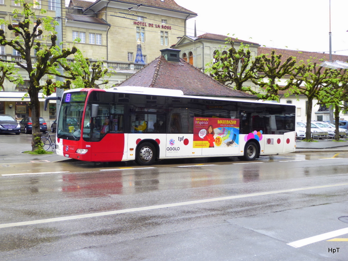 tpf - Mercedes Citaro  Nr.394  FR  300213 unterwegs auf der Linie 6 in der Stadt Fribourg am 10.05.2016