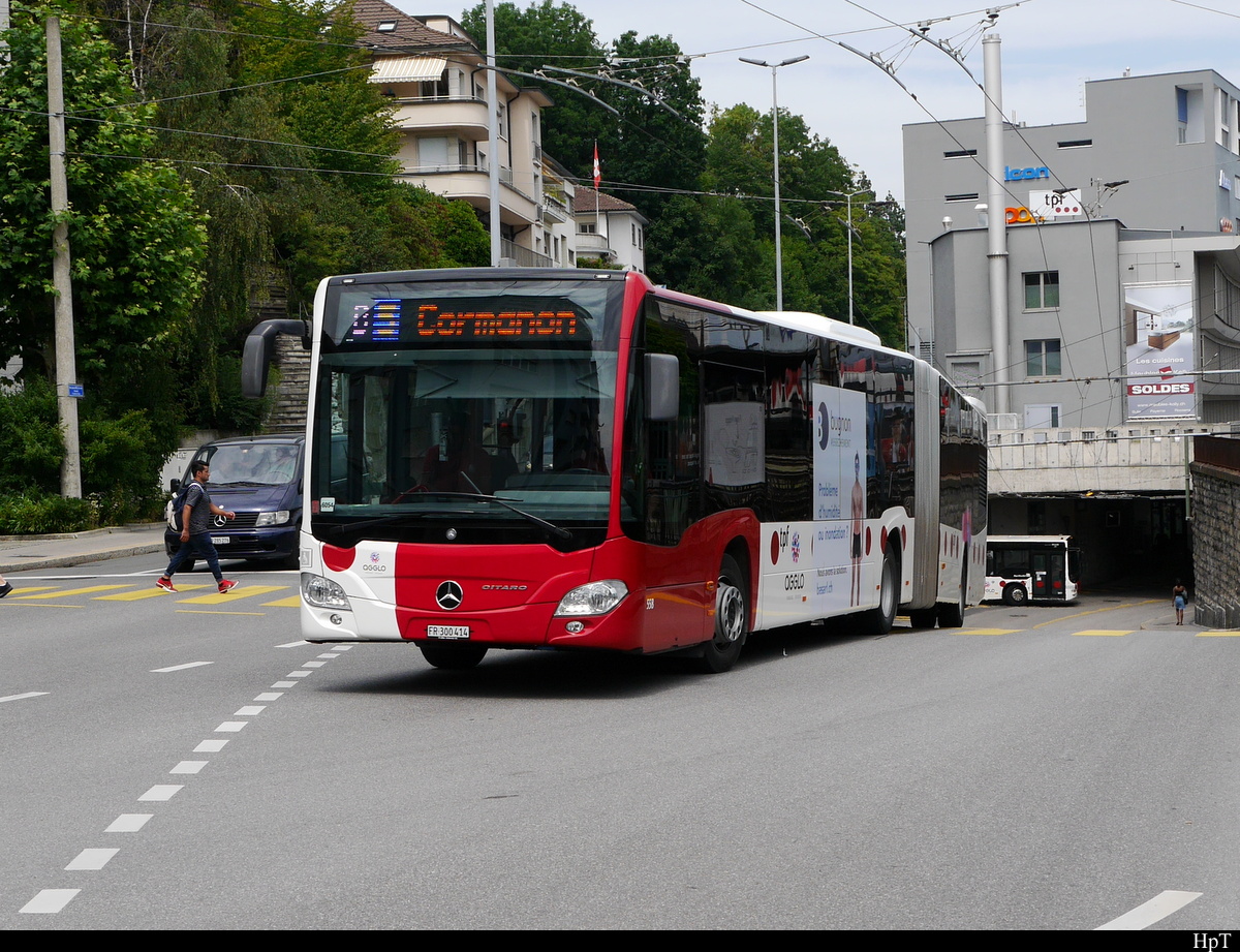 tpf - Mercedes Citaro Nr.558  FR  300414 unterwegs in der Stadt Fribourg am 14.07.2018
