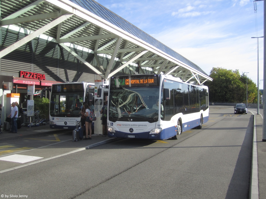 tpg/Globe Limo SA Nr. 1973 (Mercedes Citaro Facelift O530) am 22.9.2018 in Genève, Aéroport