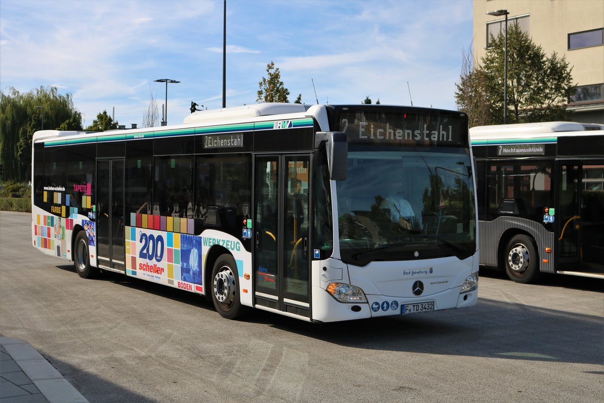 Transdev Rhein Main Mercedes Benz Citaro 2 am 12.08.18 in Bad Homburg Bhf
