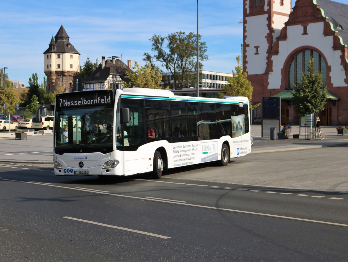 Transdev Rhein Main Mercedes Benz Citaro 2 am 12.08.18 in Bad Homburg Bhf