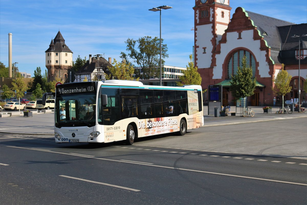 Transdev Rhein Main Mercedes Benz Citaro 2 am 12.08.18 in Bad Homburg Bhf