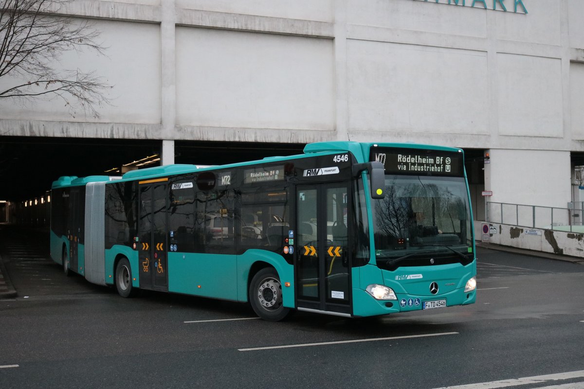 Transdev Rhein Main Mercedes Benz Citaro 2 G Wagen 4546 am 21.12.20 in Frankfurt am Main Nordwestzentrum