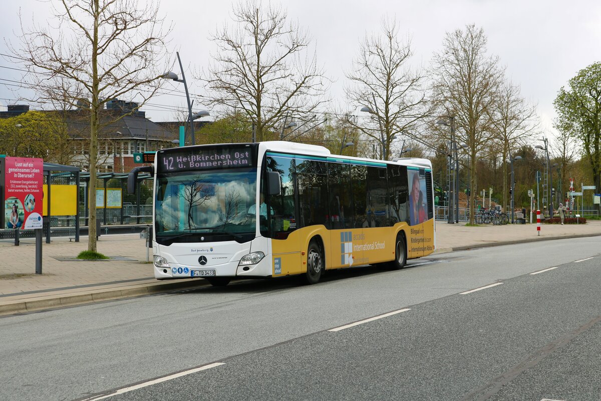 Transdev Rhein Main Mercedes Benz Citaro 2 am 09.04.22 in Oberursel