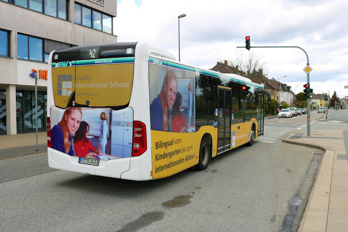 Transdev Rhein Main Mercedes Benz Citaro 2 am 09.04.22 in Oberursel