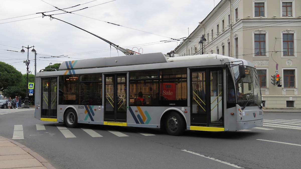 Trolsa 5265 Megapolis Oberleitungsbus in St. Petersburg, 16.7.17