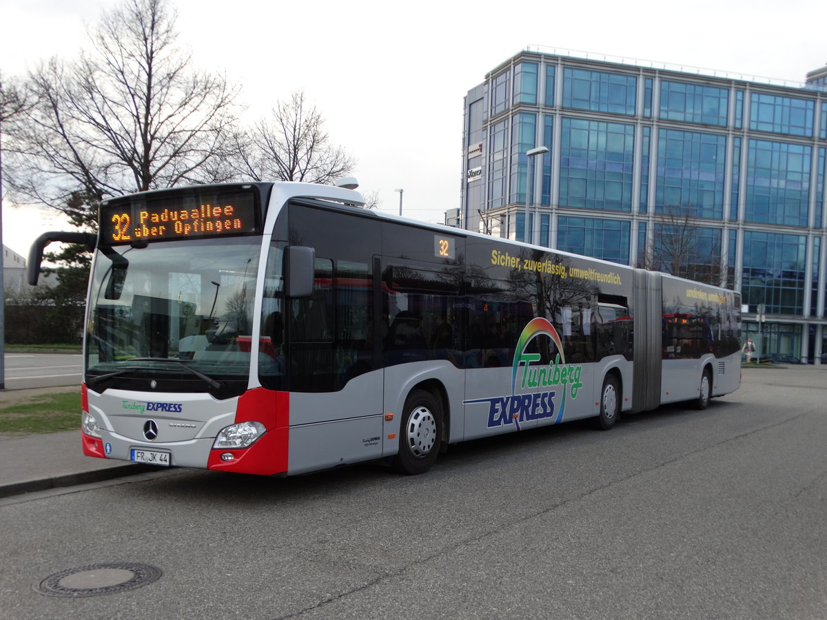Tuniberg Express Mercedes Benz Citaro 2 G am 20.03.17 an der Haltestelle Haid
