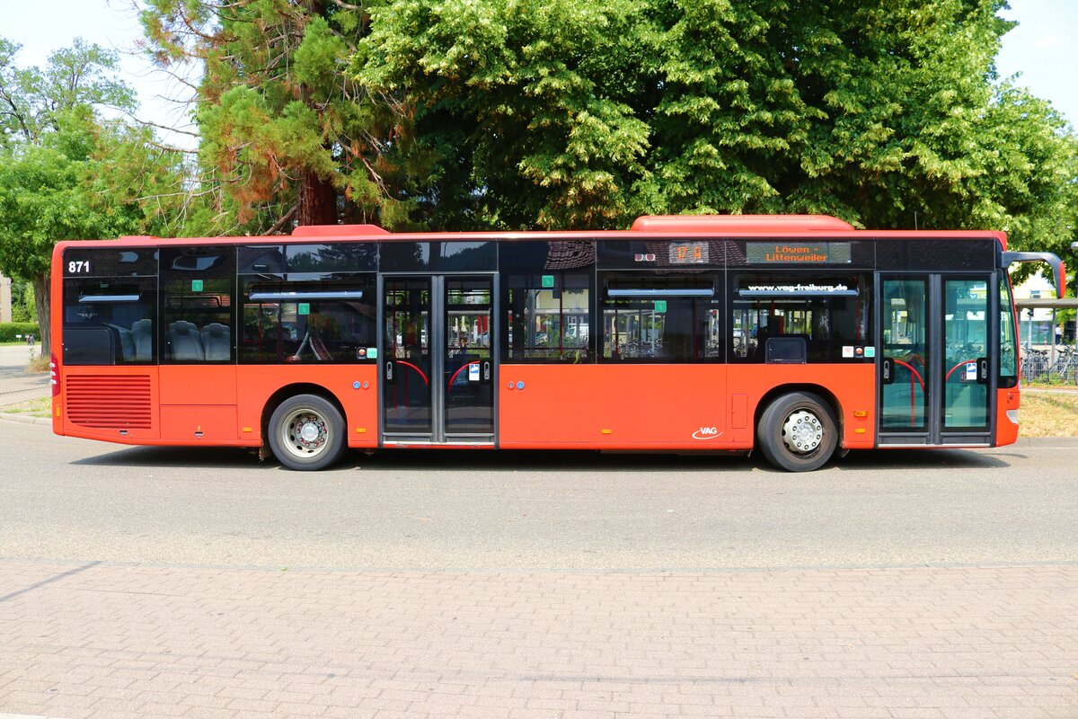 VAG Freiburg Mercedes Benz Citaro C1 Facelift Wagen 871 am 10.07.23 in Littenweiler 