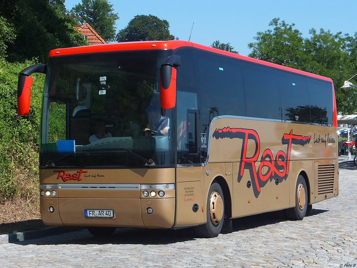 Van Hool T911 von Rast aus Deutschland im Stadthafen Sassnitz am 10.07.2014