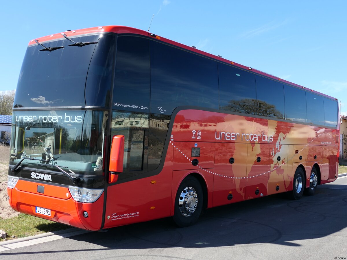 Van Hool TX17 von URB aus Deutschland in Ueckermünde am 19.04.2020