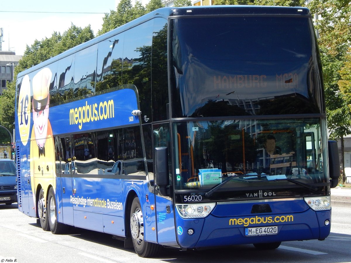 Van Hool TX27 von Megabus aus Deutschland in Hamburg am 23.07.2015