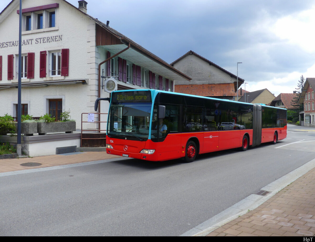 VB Biel - Mercedes Citaro  Nr.154  BE  653154 unterwegs auf der Linie 2 in Brügg am 30.04.2022